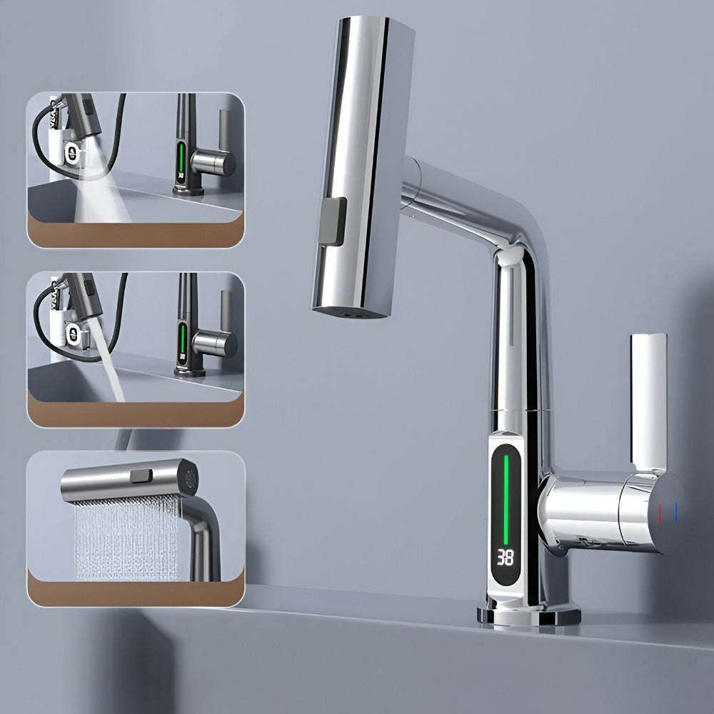 Maliben | Adjustable Kitchen Faucet With Temperature Display