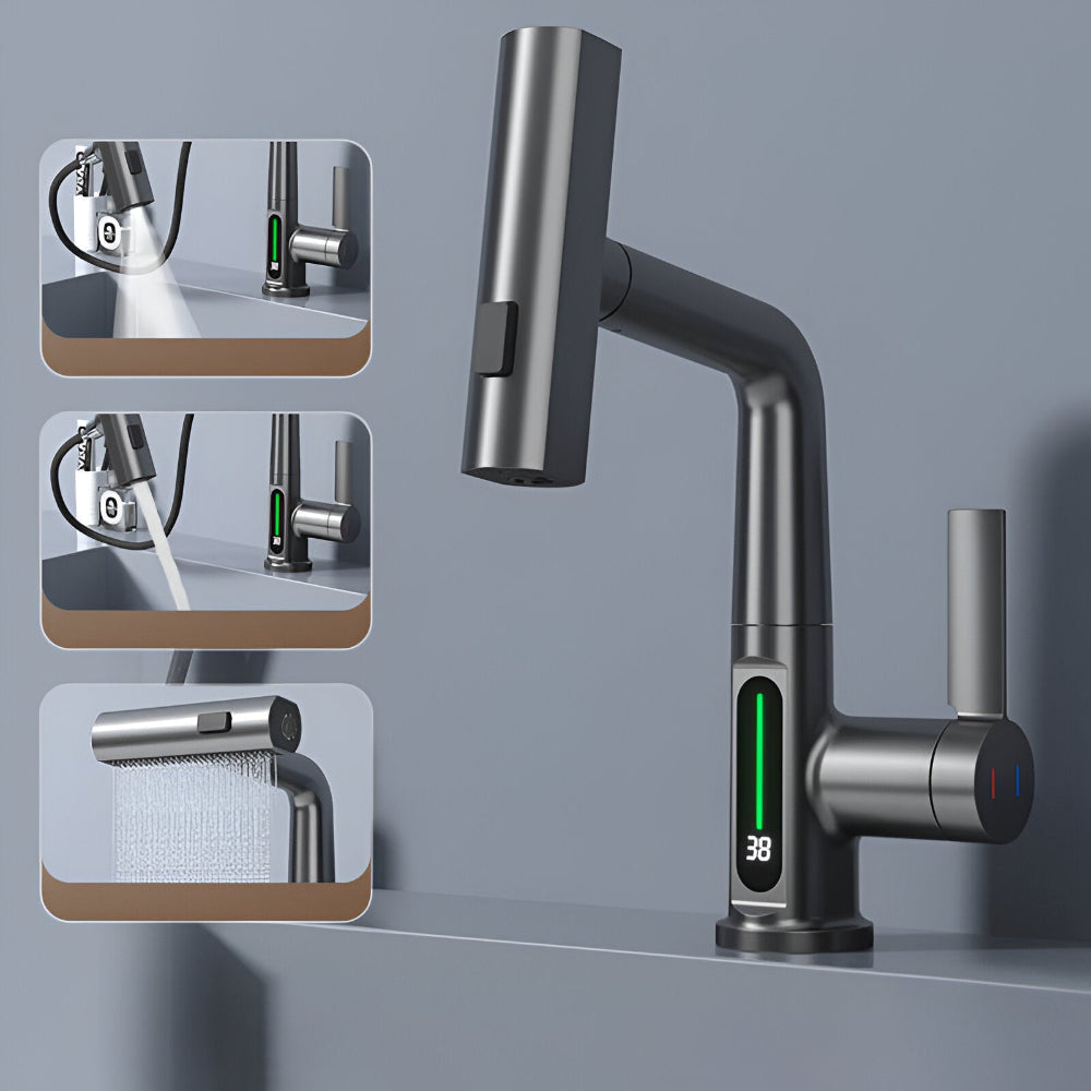 Maliben | Adjustable Kitchen Faucet With Temperature Display