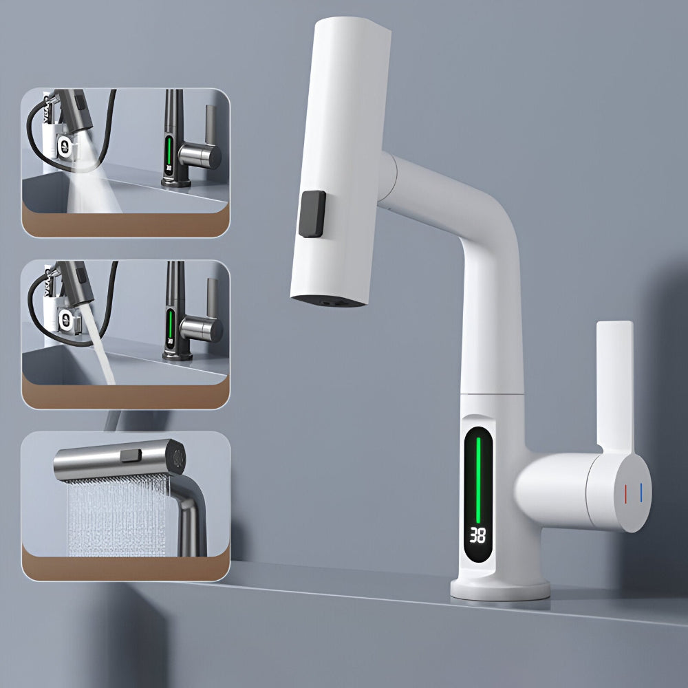 Maliben | Adjustable Kitchen Faucet With Temperature Display