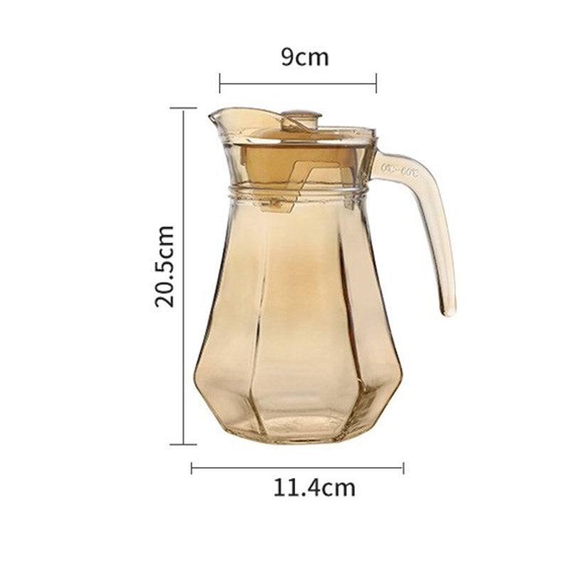 Maliben | Amber hexagonal Glass Cups