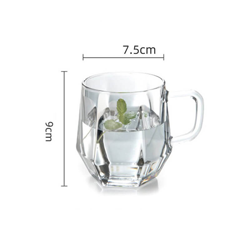 Maliben | Amber hexagonal Glass Cups