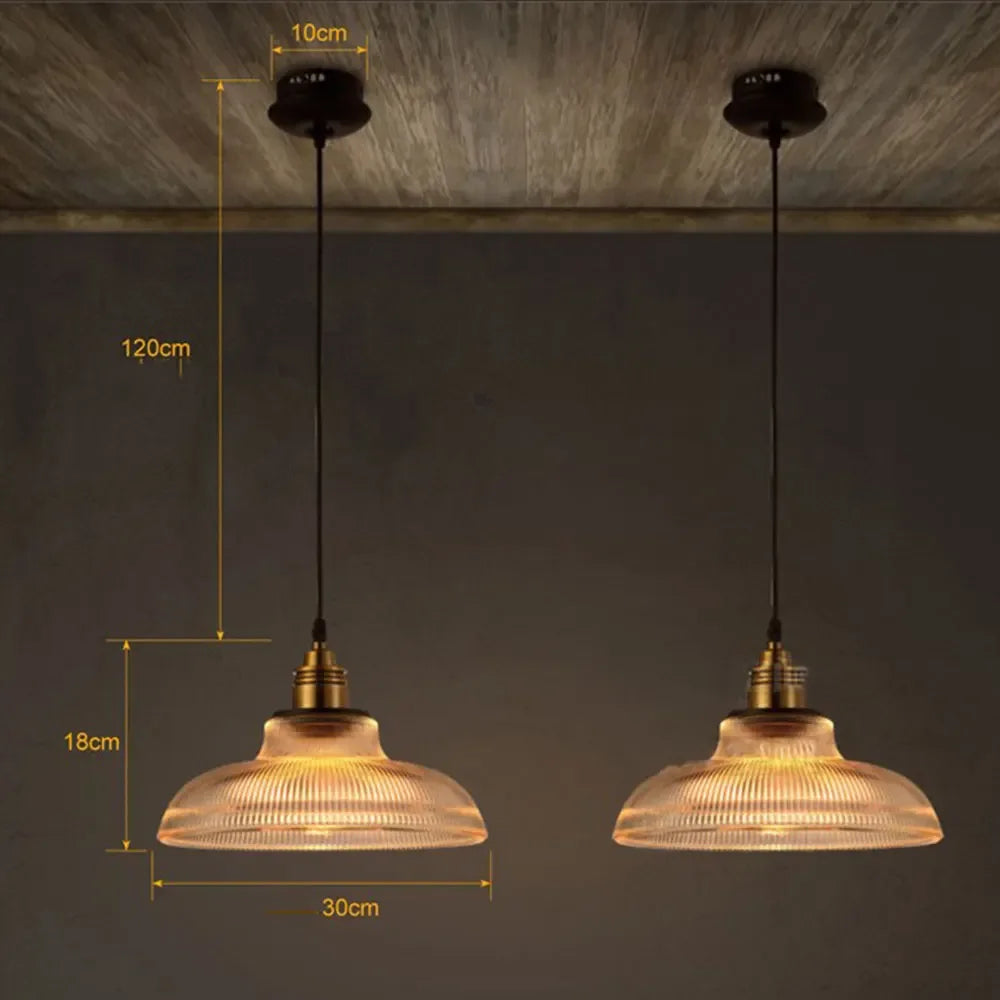 Maliben | Lumiaura ScandInavian Pendant Lamp – Vintage Elegance in Glass