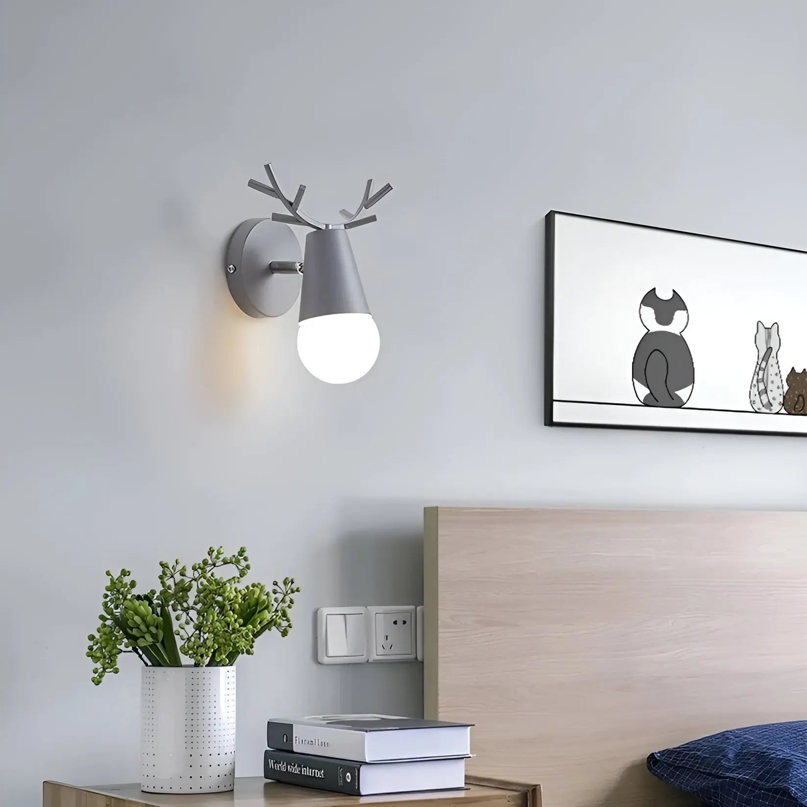 Maliben | Nordic Glow Antler Led Wall Lamp – Elegant & Energy Efficient Design