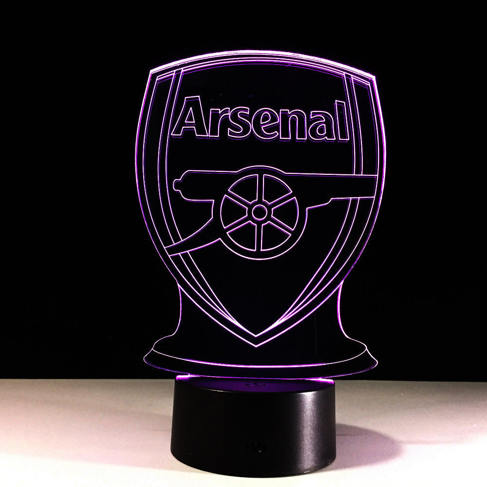Maliben | Football Arsenal 3d Optical Illusion Lamp