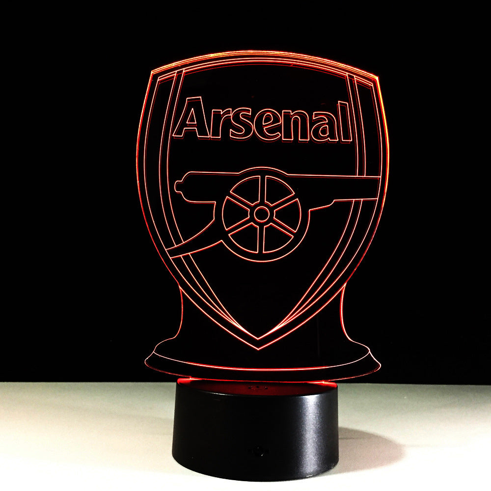 Maliben | Football Arsenal 3d Optical Illusion Lamp