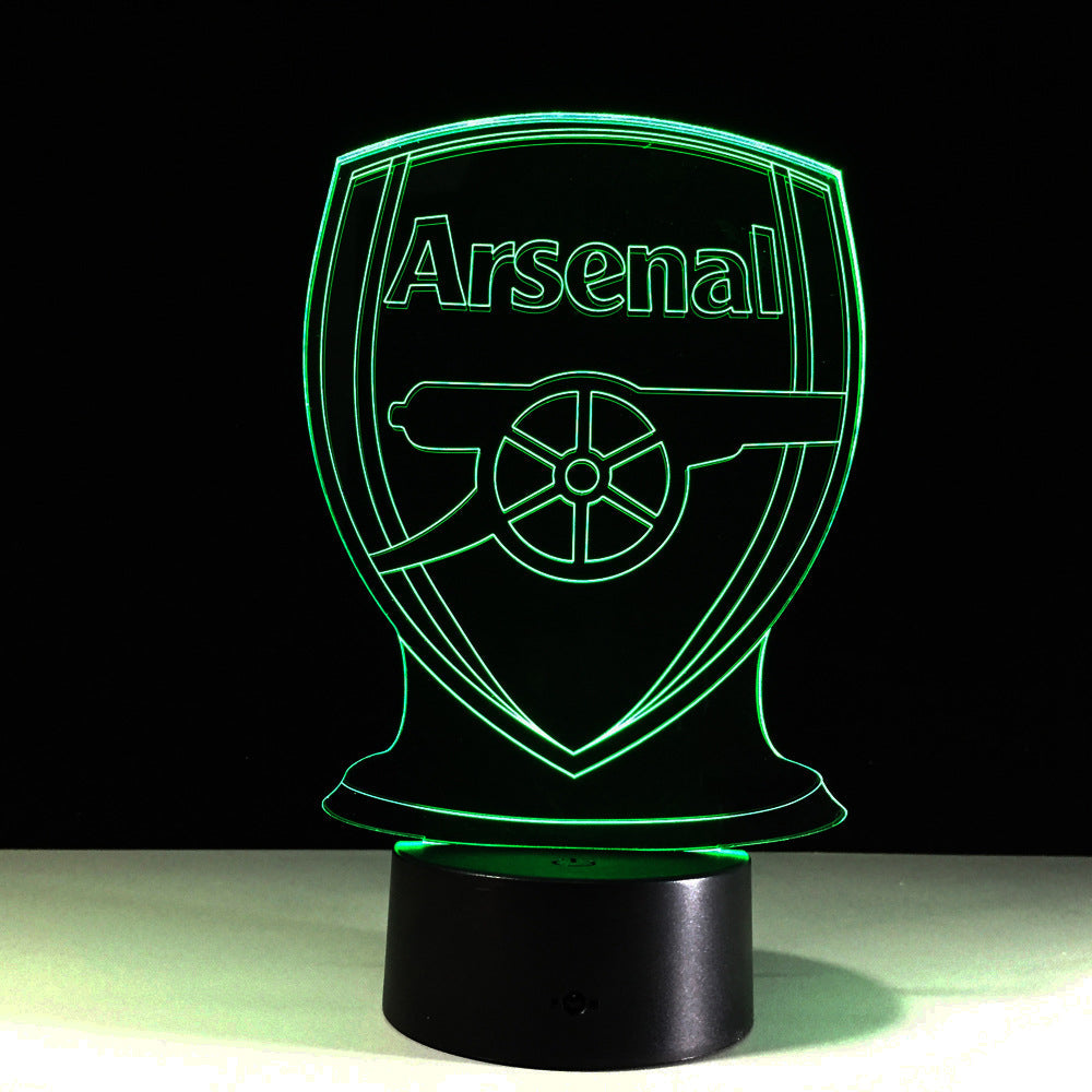 Maliben | Football Arsenal 3d Optical Illusion Lamp