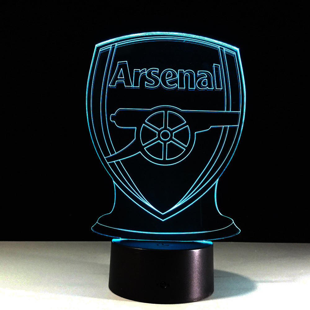 Maliben | Football Arsenal 3d Optical Illusion Lamp