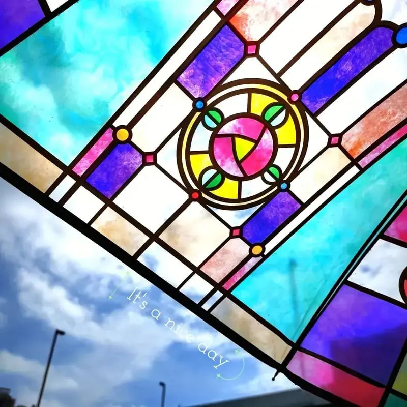 Maliben | Automatic Umbrella – Vintage Design With Stained Glass And Wind Predection