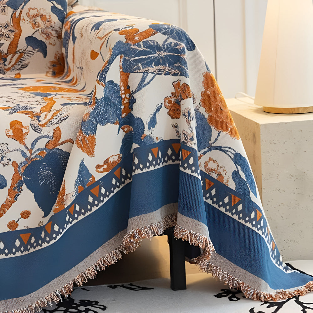 Maliben | Autumn Vines Jacquard Sofa Cover