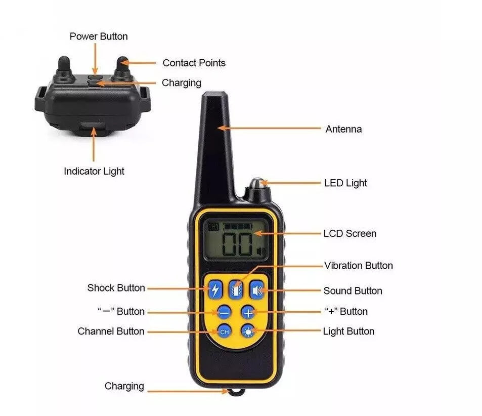 Maliben | 2600ft Electronic Dog Training Collar Waterproof Pet Remote
