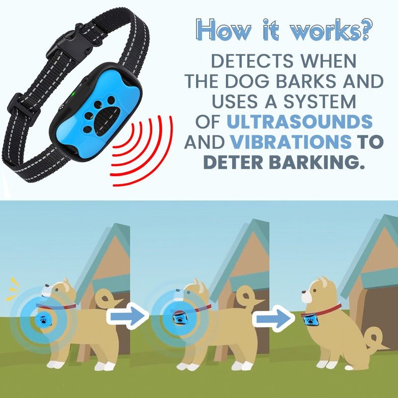 Maliben | Intelligent Anti-Bark Dog Collar with Sonic Wave Technology and Adjustable Fit