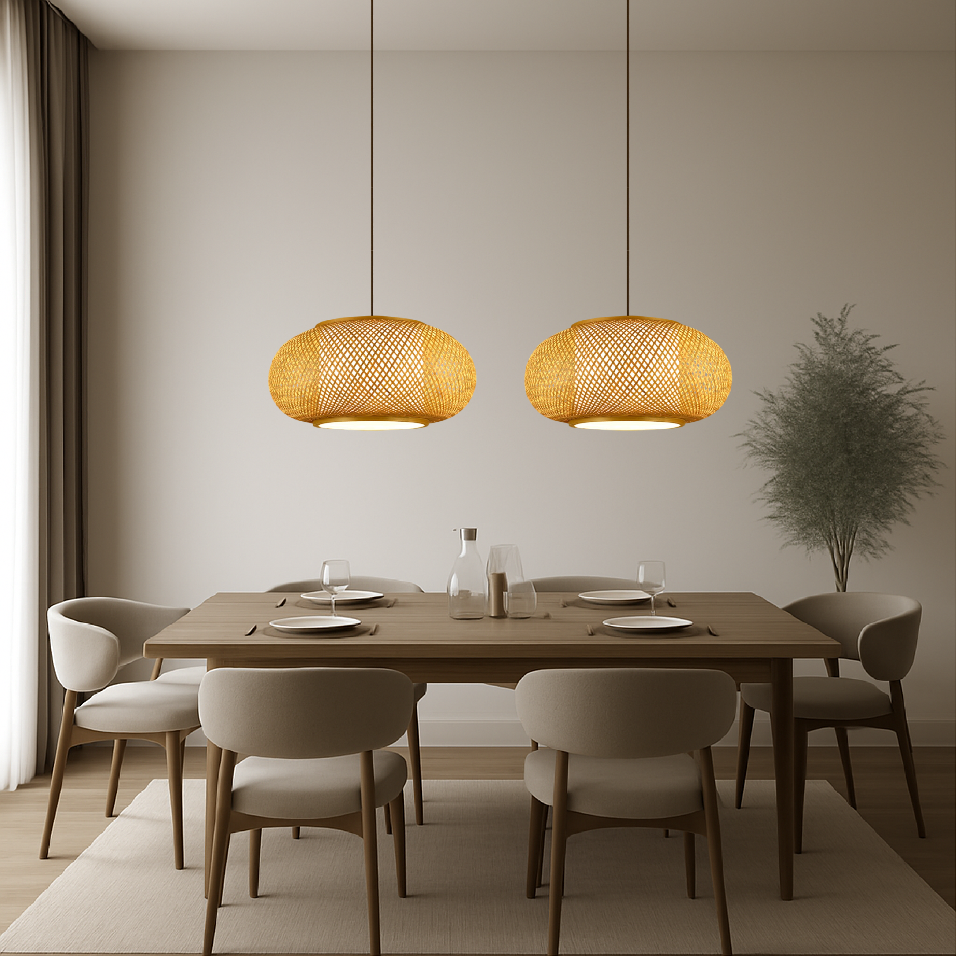 Maliben | Bamboo Pendant Lamp With Natural Design