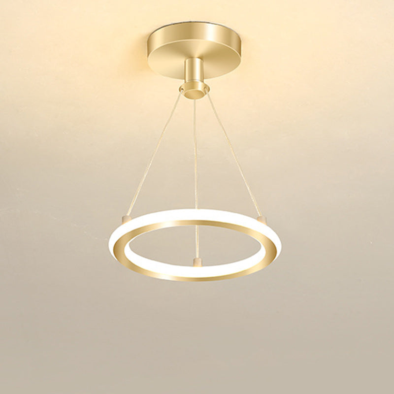 Maliben | Contemporary Nordic Round Metal Silica Led Semi-Flush Mount Ceiling Light For Corridor