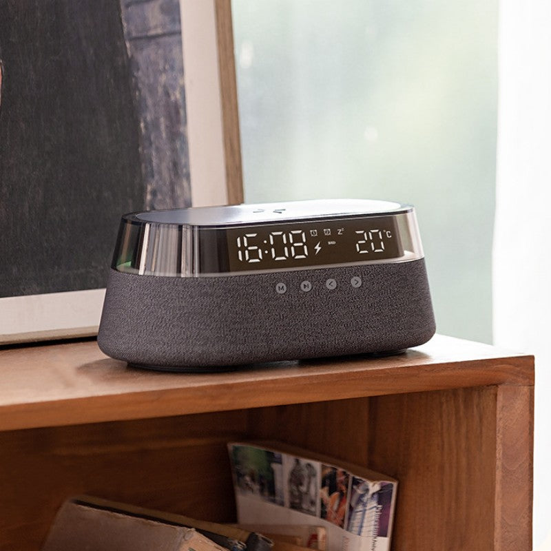 Maliben | Night Light Wireless Charging Alarm Clock Retro Bluetooth Speaker