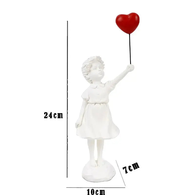 Maliben | Banksy Flying Balloon Girl Statue