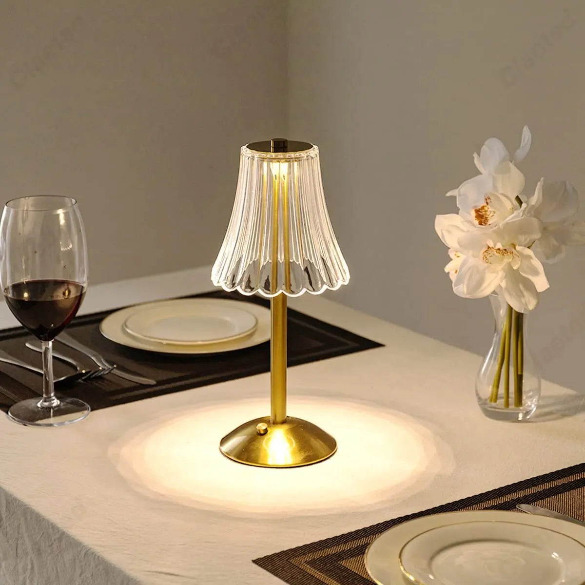 Maliben | Cristalglow - Chic Wireless Table Lamp With Elegant Crystal Decoration