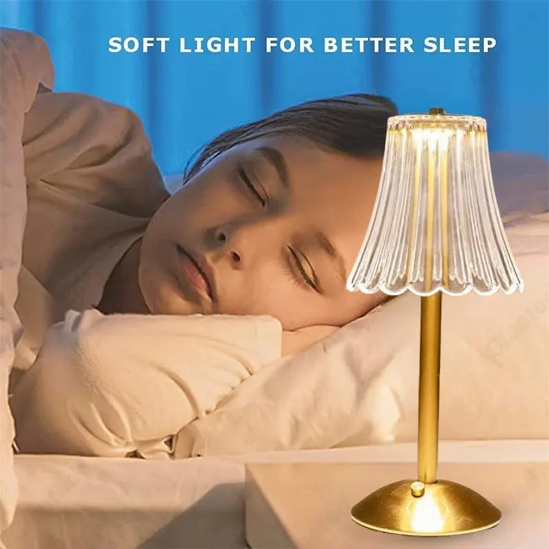 Maliben | Cristalglow - Chic Wireless Table Lamp With Elegant Crystal Decoration