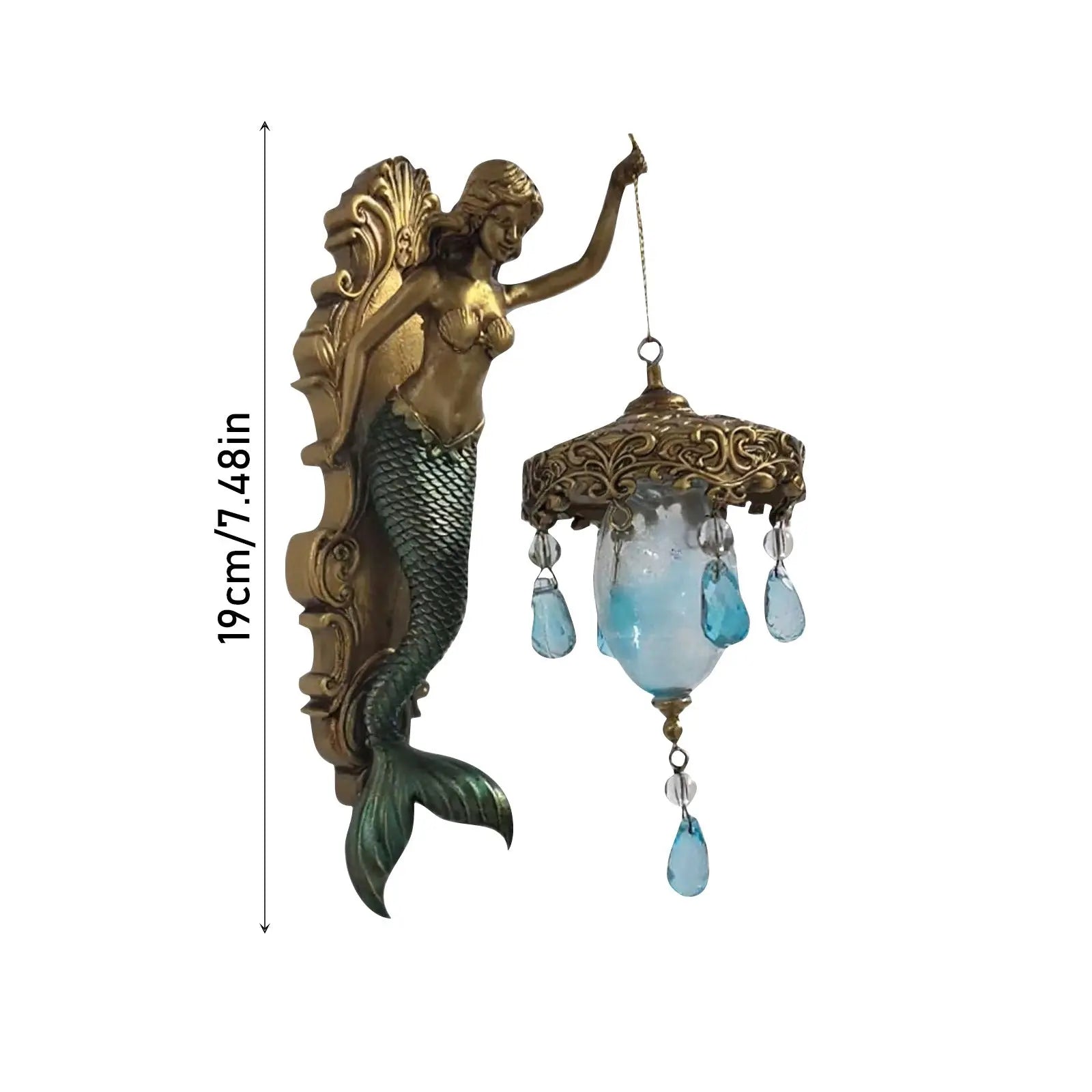 Maliben | Elegant Baroque Mermaid Wall Lamp – Artistic Maritime Wall Lamp For Atmospheric Spaces