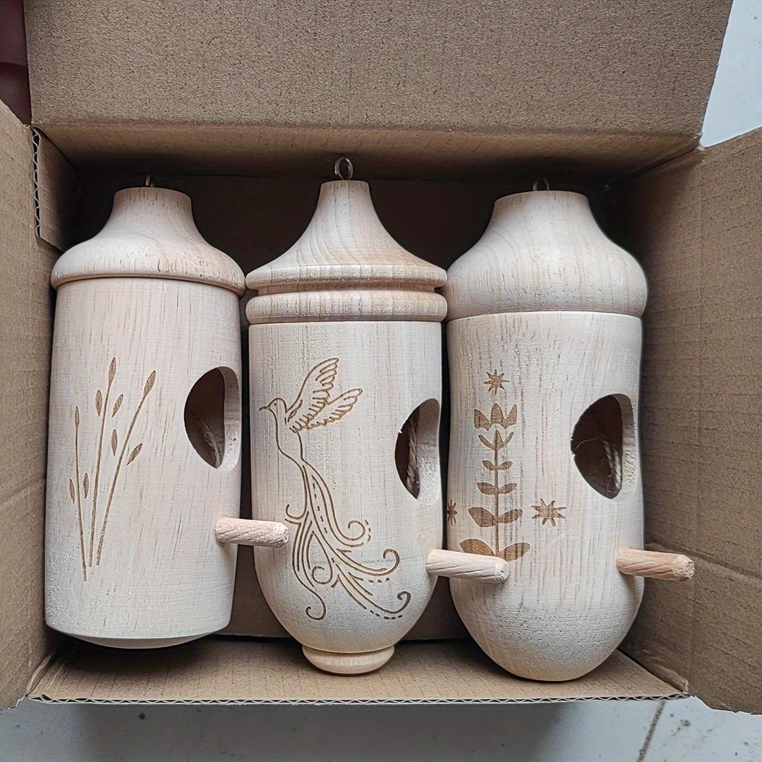 Maliben | Wooden Hanging Hummingbird Nesting House Set