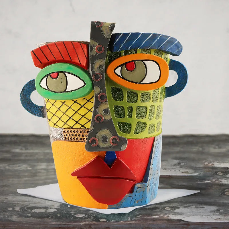 Maliben | Stylish Abstract Art Flower Pot Ornaments - Retrovisage