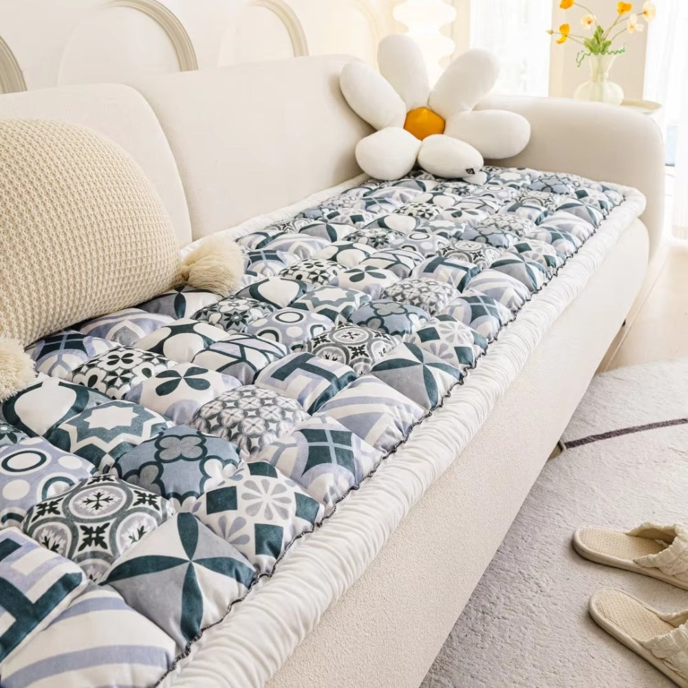 Maliben | Bohemian Printed Quilted Sofa Cover