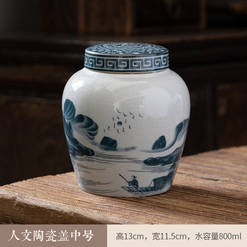 Maliben | Ceramic airtight container tea box tea can moisture-protected storage tank tea container storage bottle tea organizer jar tea cans