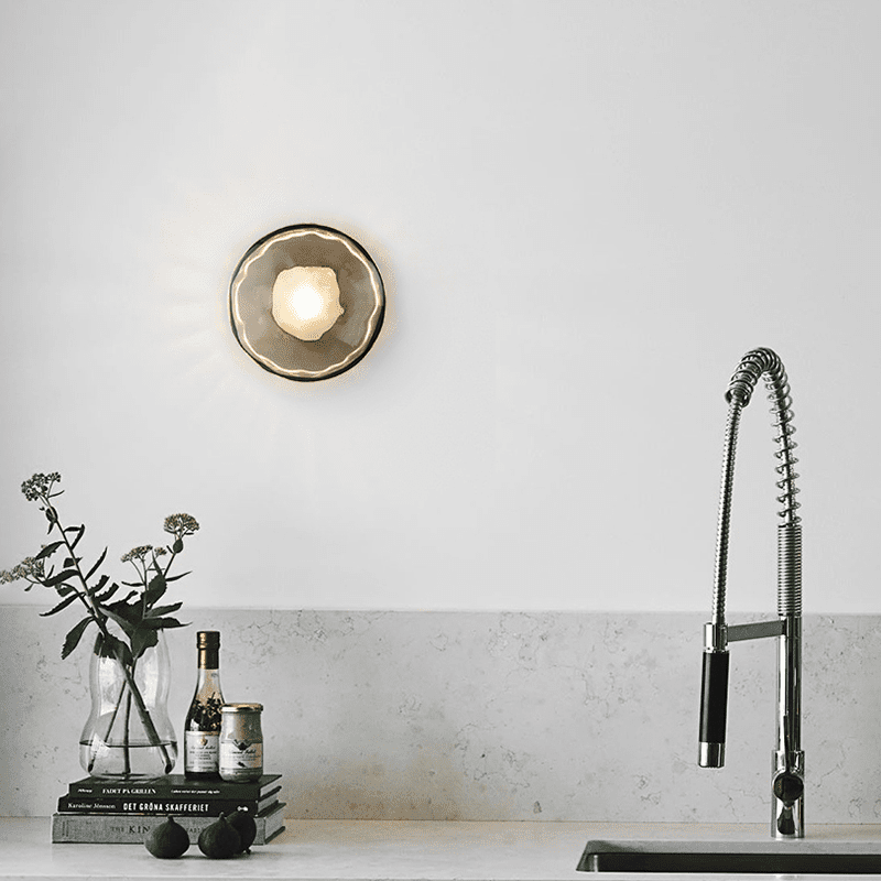 Maliben | Round Glass Wall Lamp In Scandinavian Design