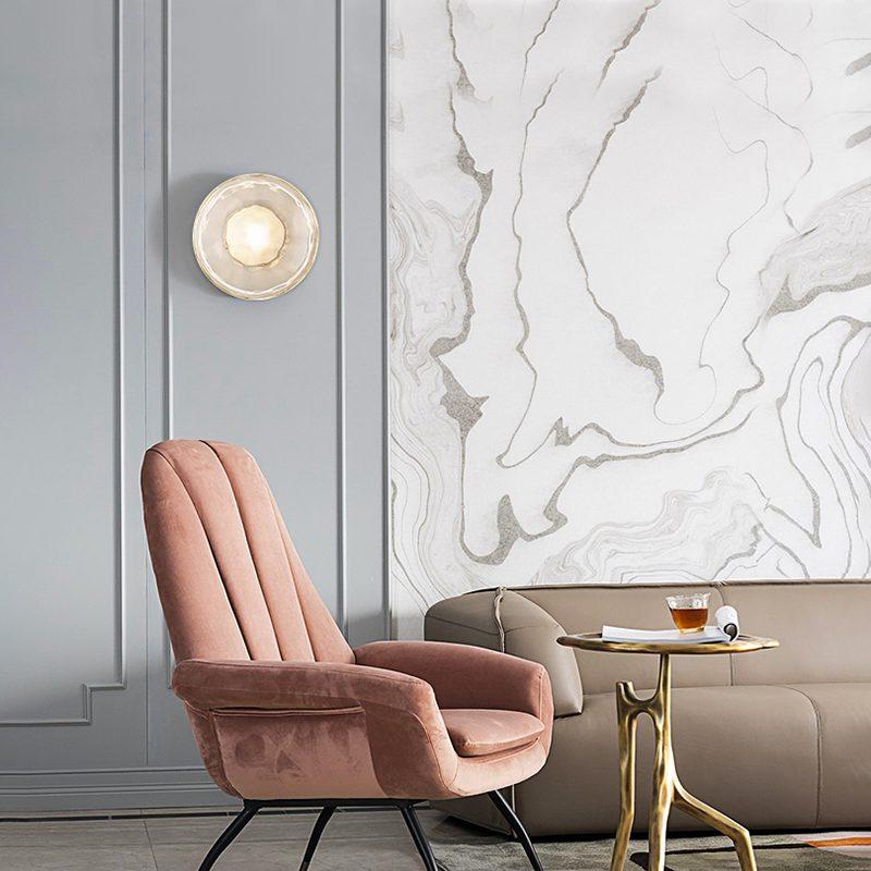 Maliben | Round Glass Wall Lamp In Scandinavian Design
