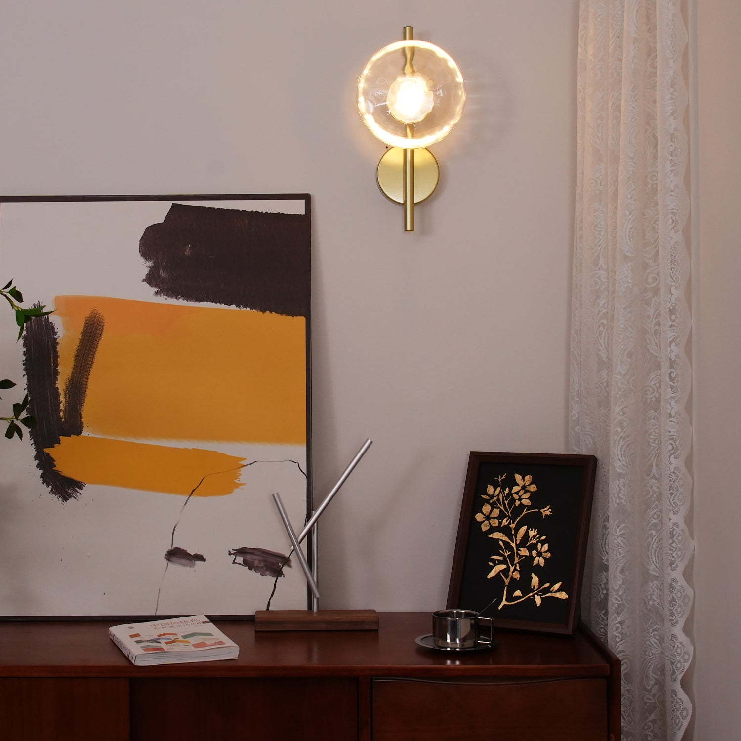 Maliben | Round Glass Wall Lamp In Scandinavian Design