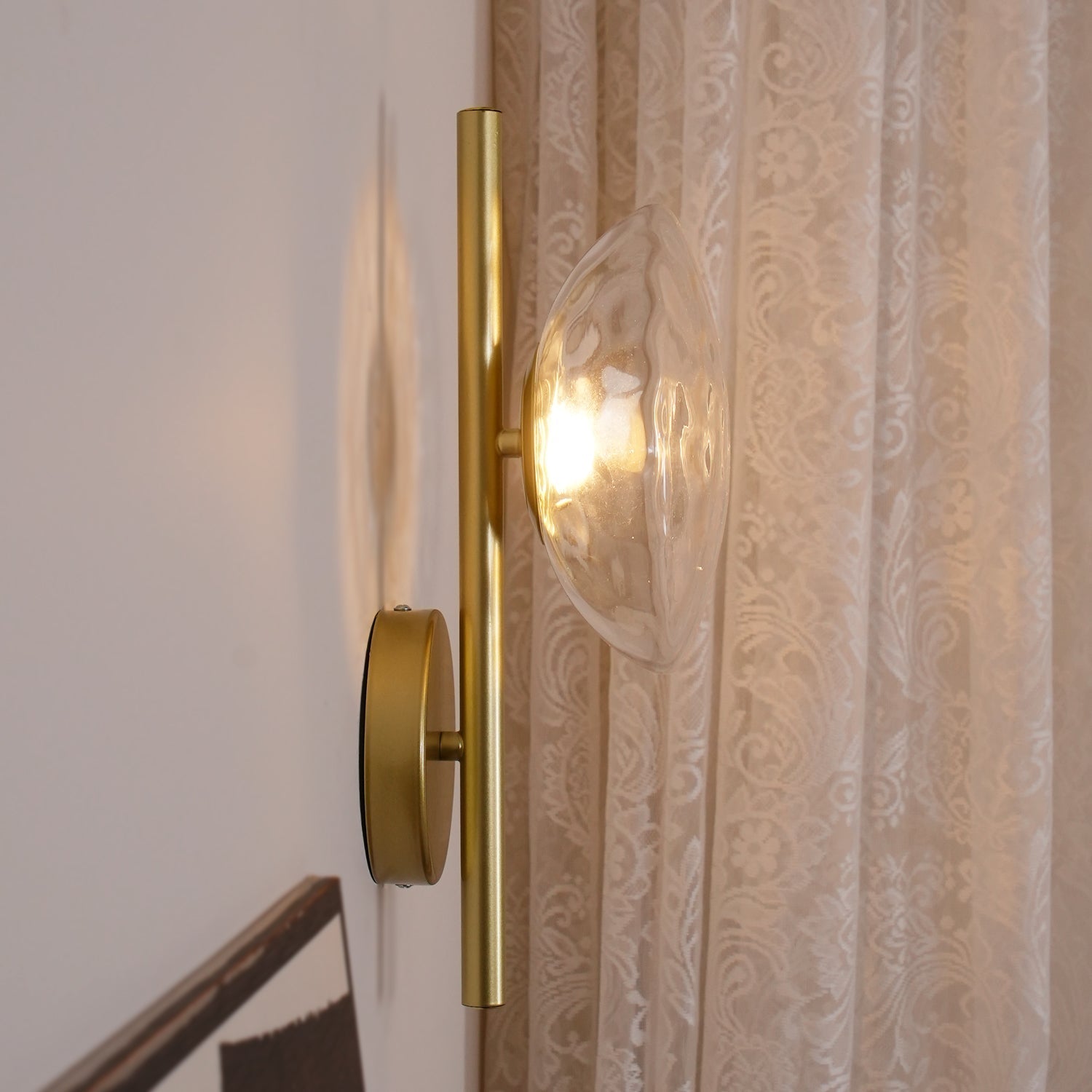 Maliben | Round Glass Wall Lamp In Scandinavian Design