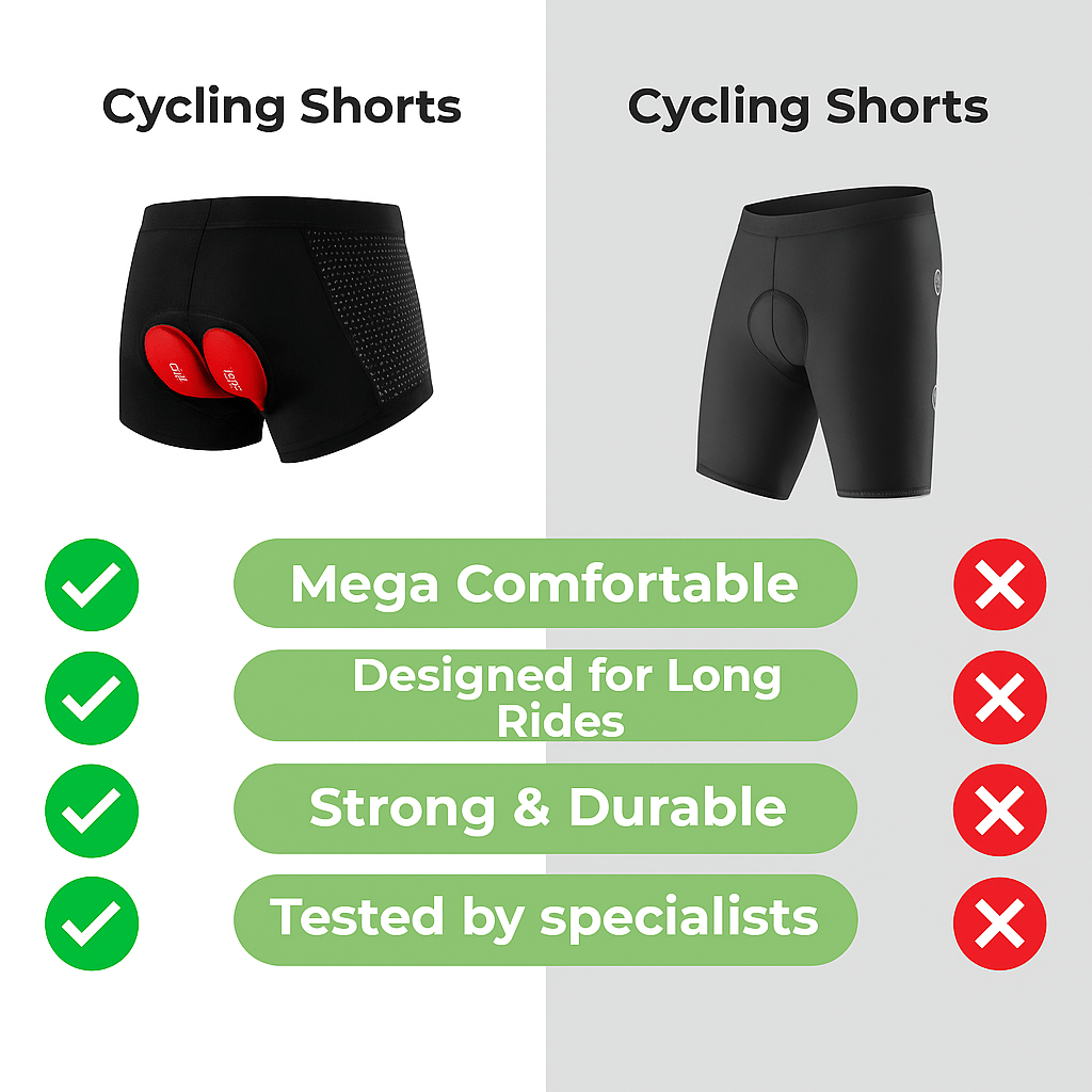 Maliben Gel-Padded Cycling Shorts — Anti-Saddle-Pain Comfort