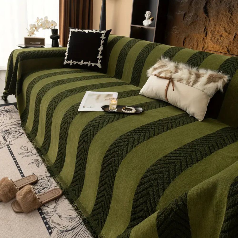Maliben | Chevron Echo Line Sofa Cover