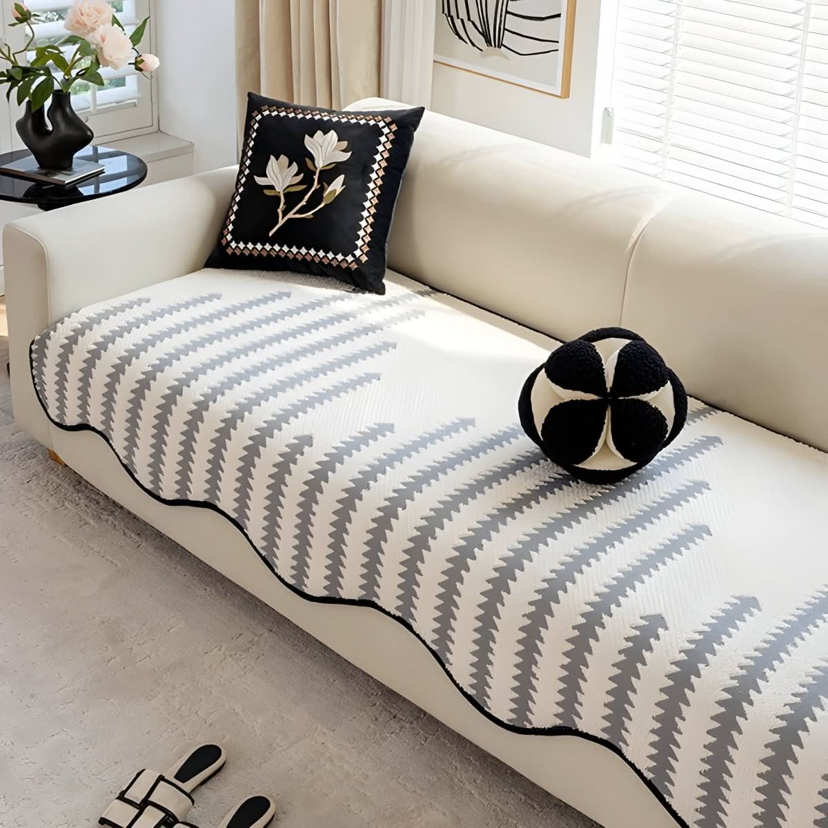 Maliben | Modern Chenille Sofa Cover with Stylish Protection