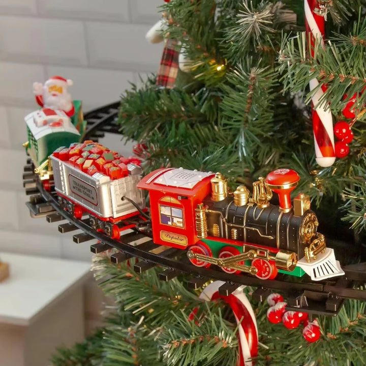 Maliben | Kerstexpress Tree Train – Riding Christmas Train With Light, Sound And Tree Holder
