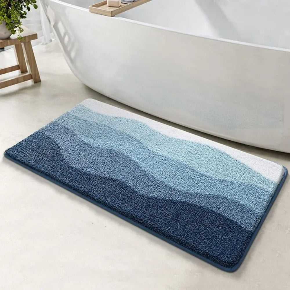 Maliben | Coastal Wave Pattern Non-Slip Bath Mat