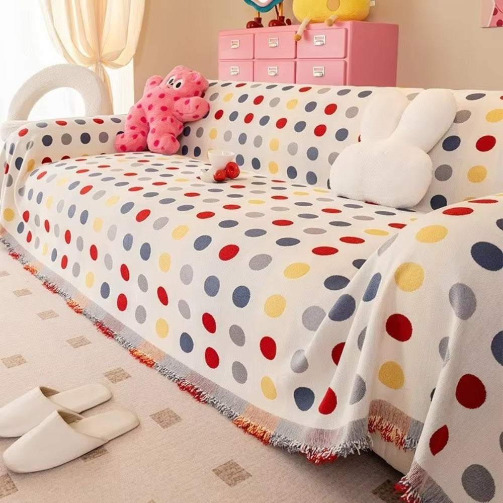 Maliben | Colorful Polka Dot Sofa Cover