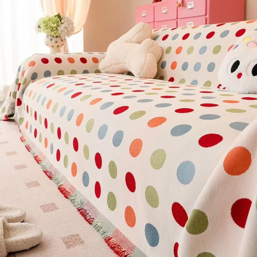 Maliben | Colorful Polka Dot Sofa Cover