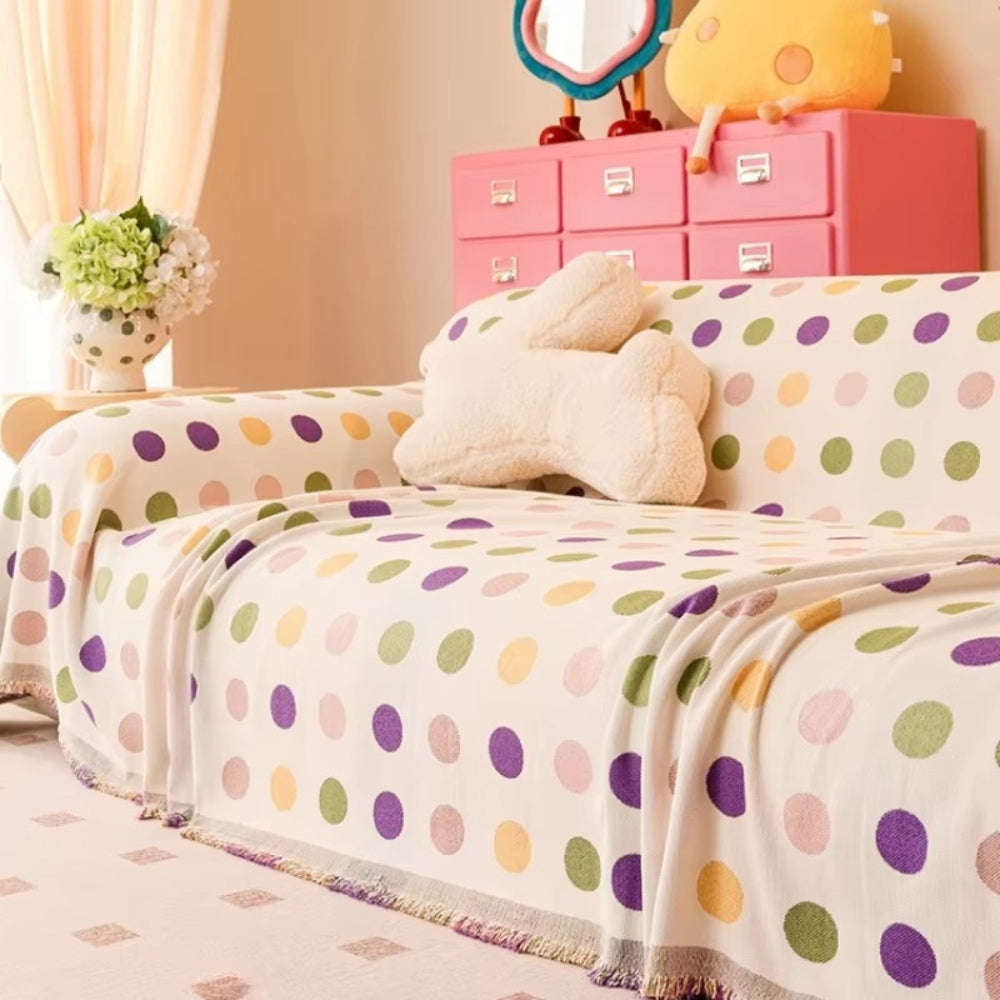 Maliben | Colorful Polka Dot Sofa Cover