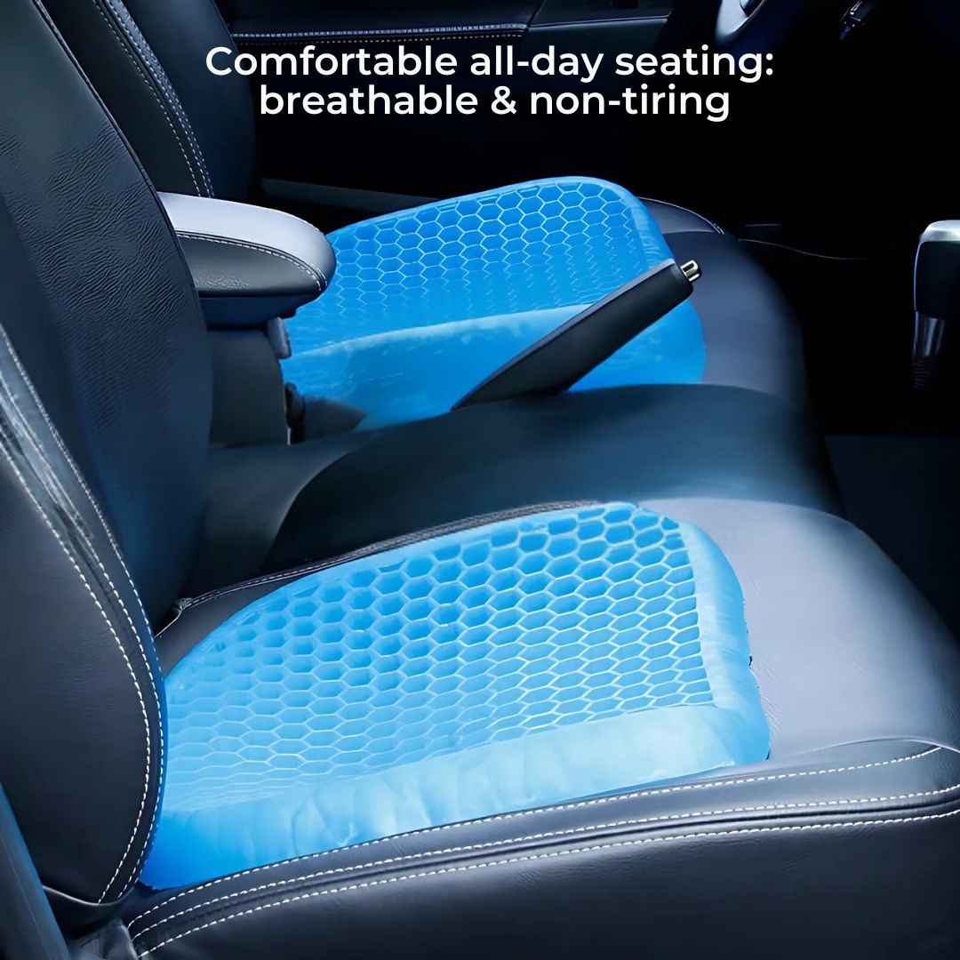 Maliben | Orthopedic Gel Seat Cushion | Pressure Relief, Tailbone Support & Lower Back ComFort for Office Chair, Car & Wheelchair Use