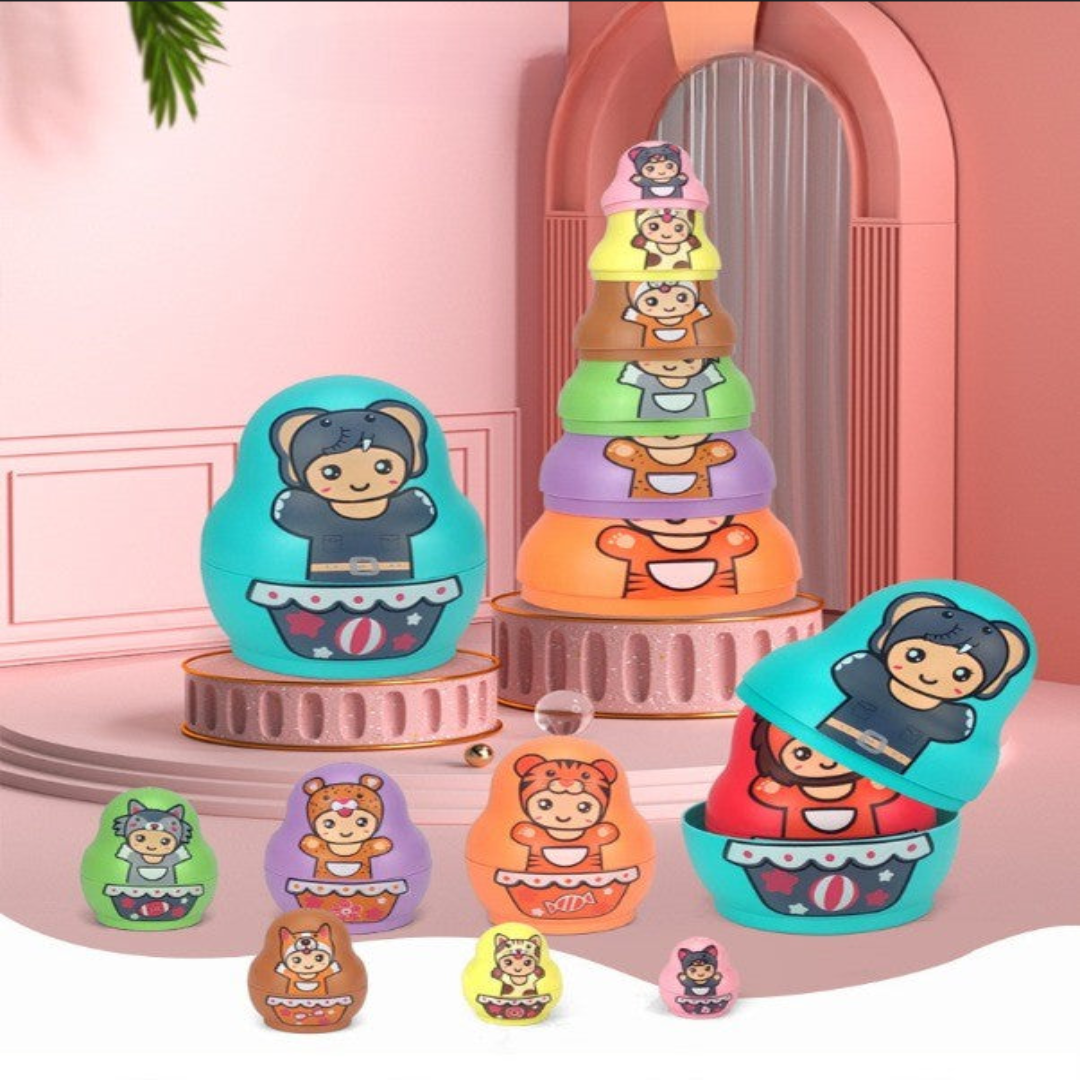 Maliben | Educational Colorful Kids Matryoshka Dolls