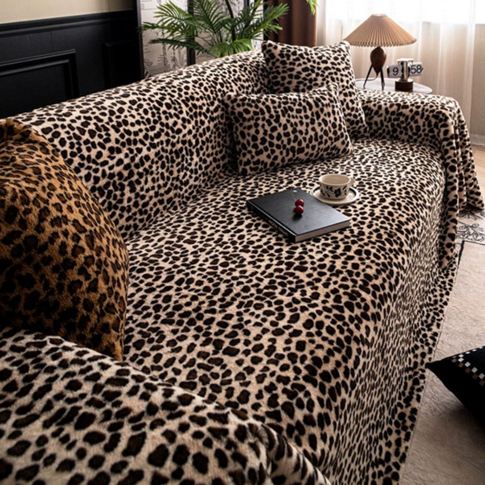 Maliben | Cozy Leopard Print Sofa Cover