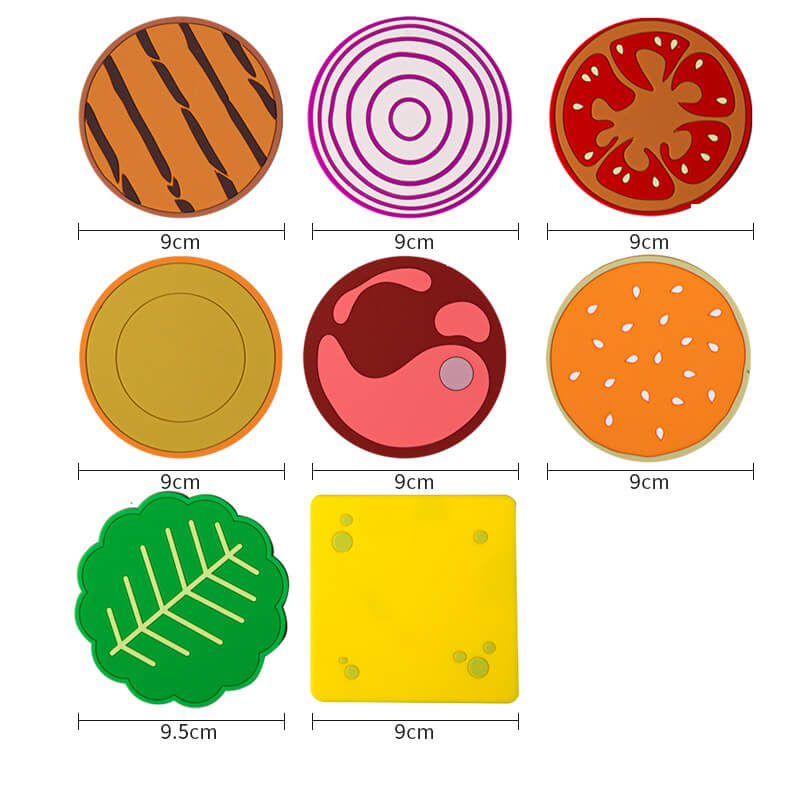 Maliben | Creative Hamburger-Shape Coaster Set