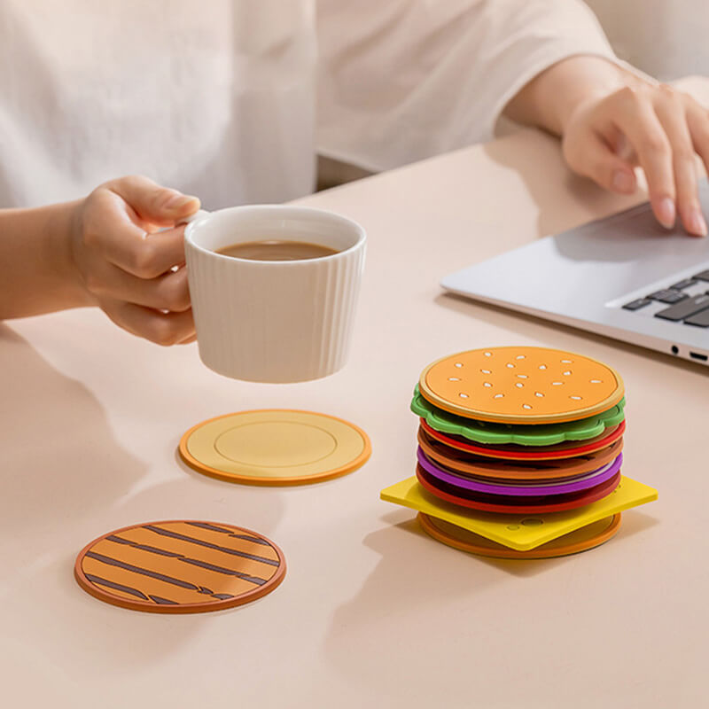 Maliben | Creative Hamburger-Shape Coaster Set
