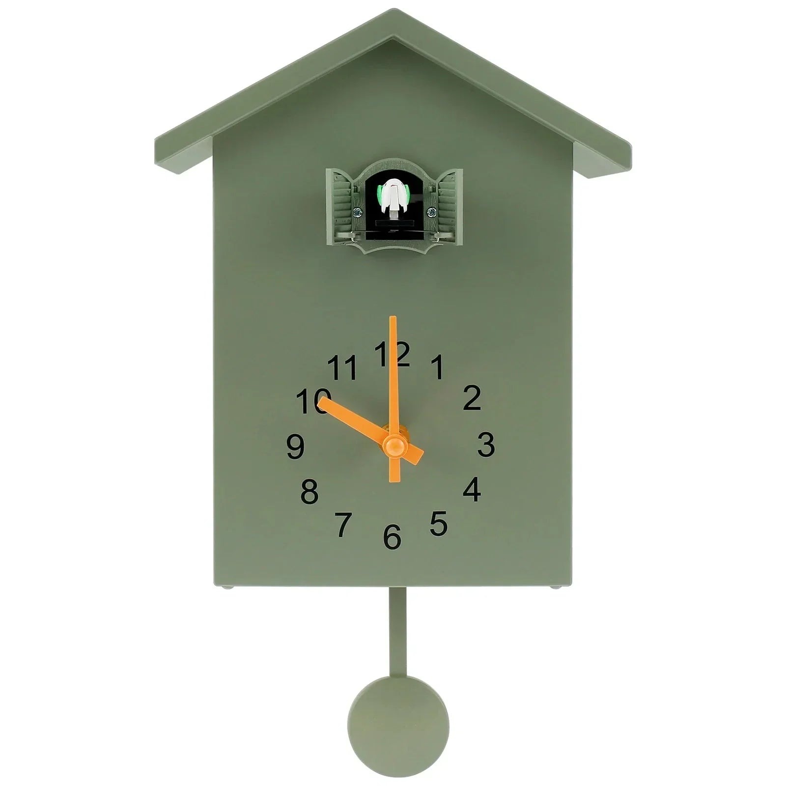 Maliben | Cuckoo Clock Cuckoo Sound Clock with Pendulum Delicate Cuckoo Clock Bird Battery Operated Cuckoo Wall Clock for Living Room Decor