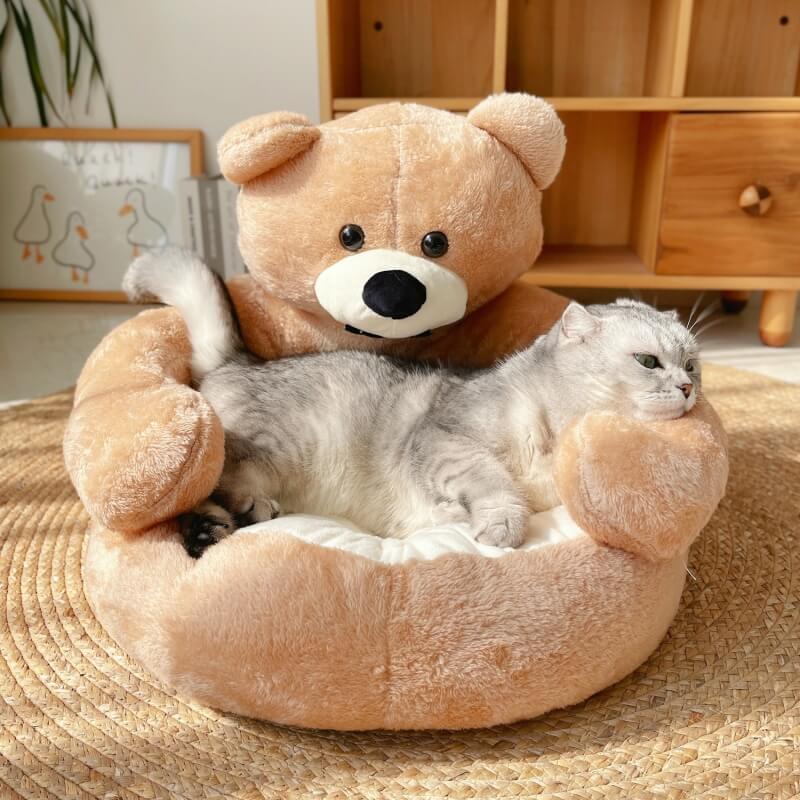 Maliben | Cute detachable cuddly bear cat bed