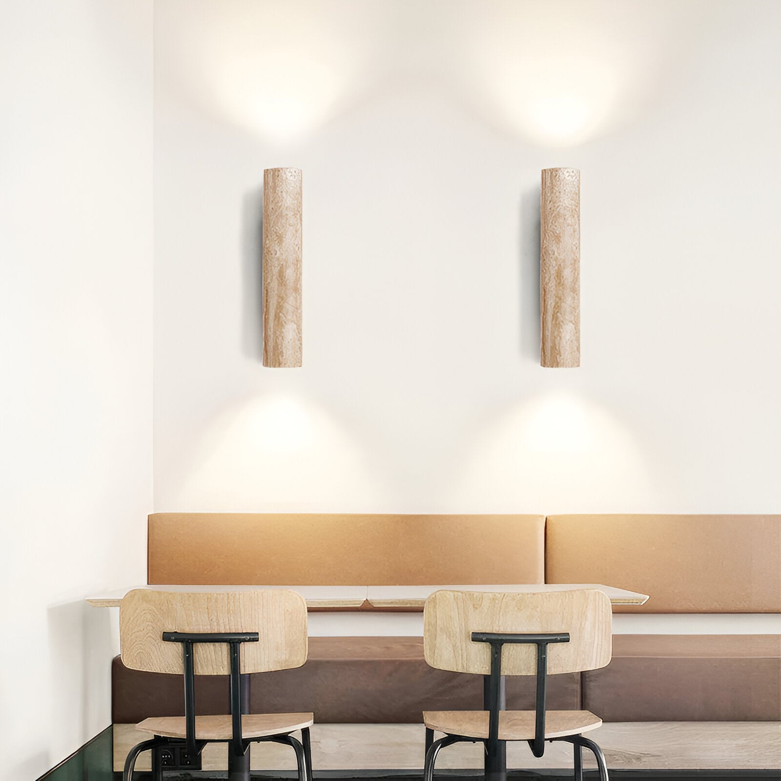 Maliben | TravertIne Wall Lamp in Japandi Tube Shape