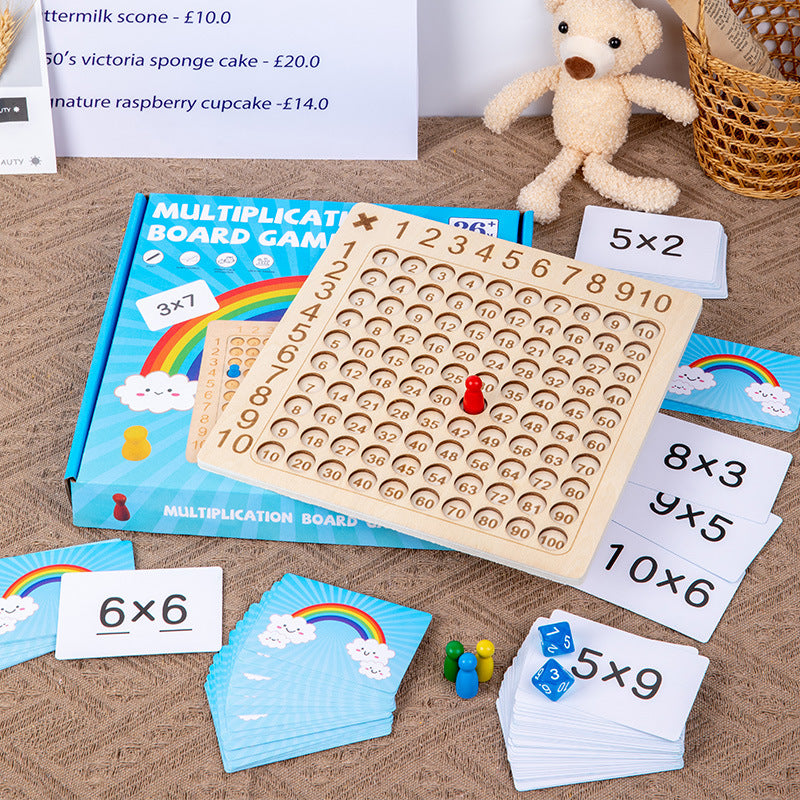 Maliben | Ecotoys Mathmaster | Math Fun For Smart Kids - Wooden Montessori Multiplication Board