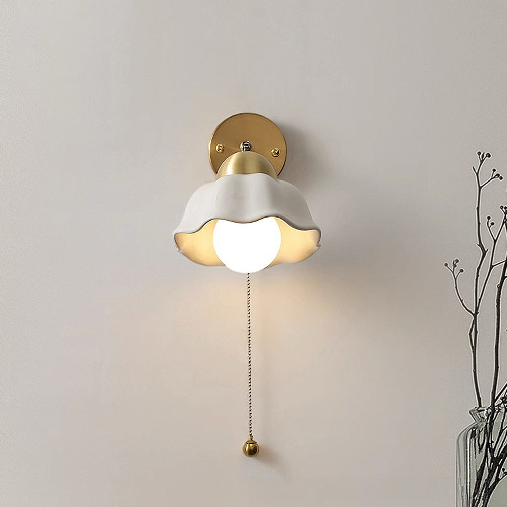 Maliben | Retro White Flowers Wall Lamp - Vintage Style For Your Interior