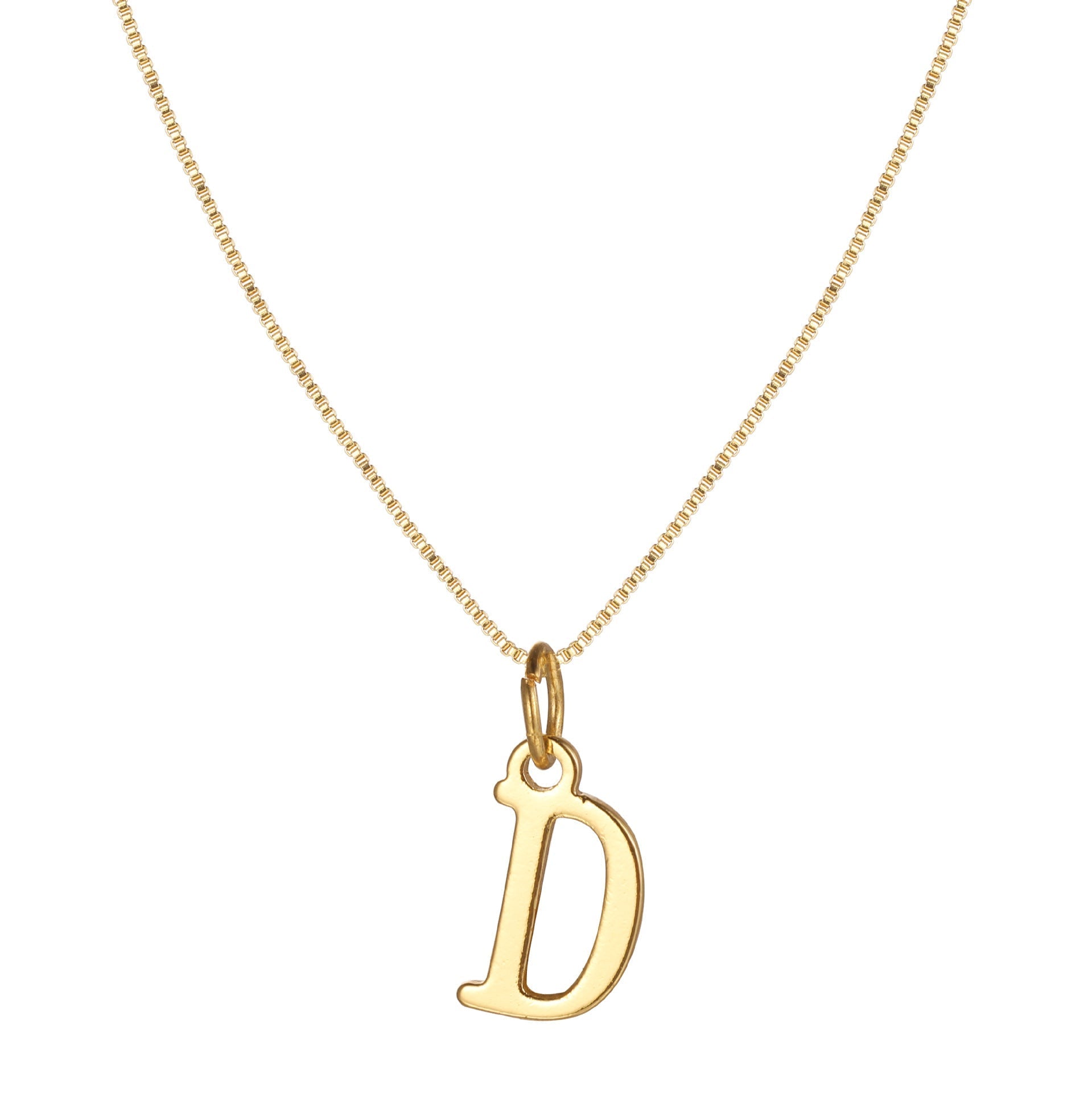 Maliben | 14k Minimal Serif Initial Necklace