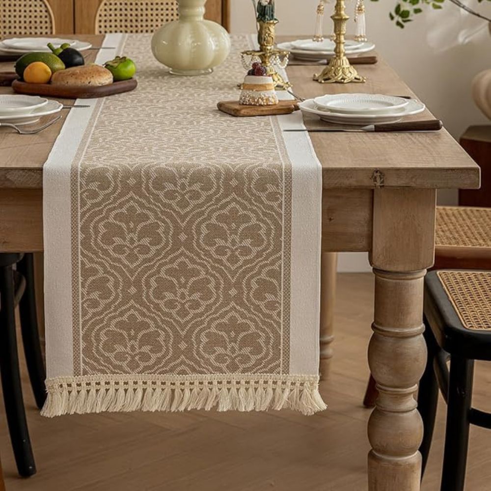 Maliben | Damask Dune Table Runner